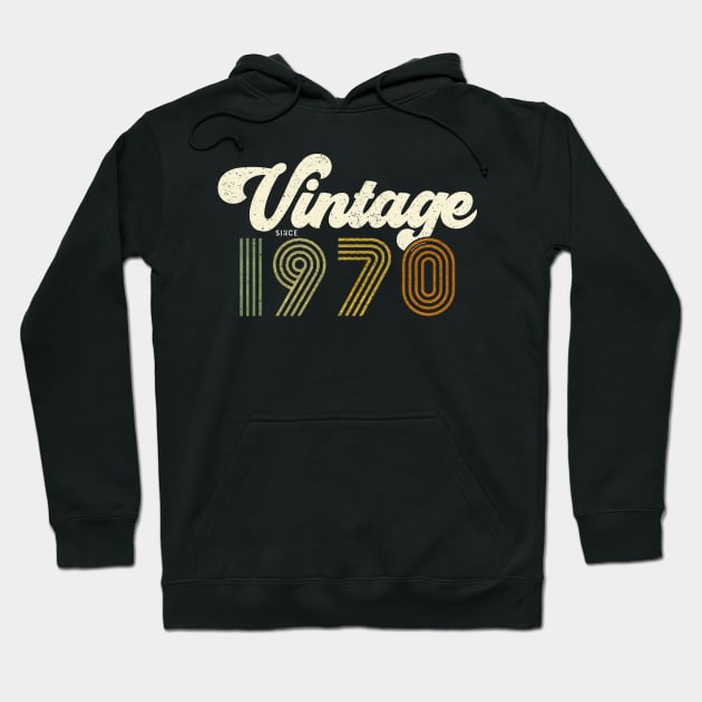 50th Birthday Gift 2020 - Retro - Vintage since 1970 Hoodie by Shirtbubble